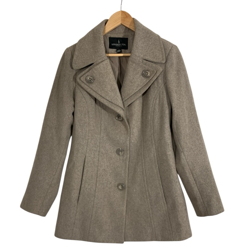 London Fog Women's Classic Gray Peacoat